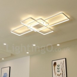 Plafonnier moderne et contemporain en aluminium avec variateur d'intensité pour salon, chambre à coucher, peut également être utilisé comme applique murale.