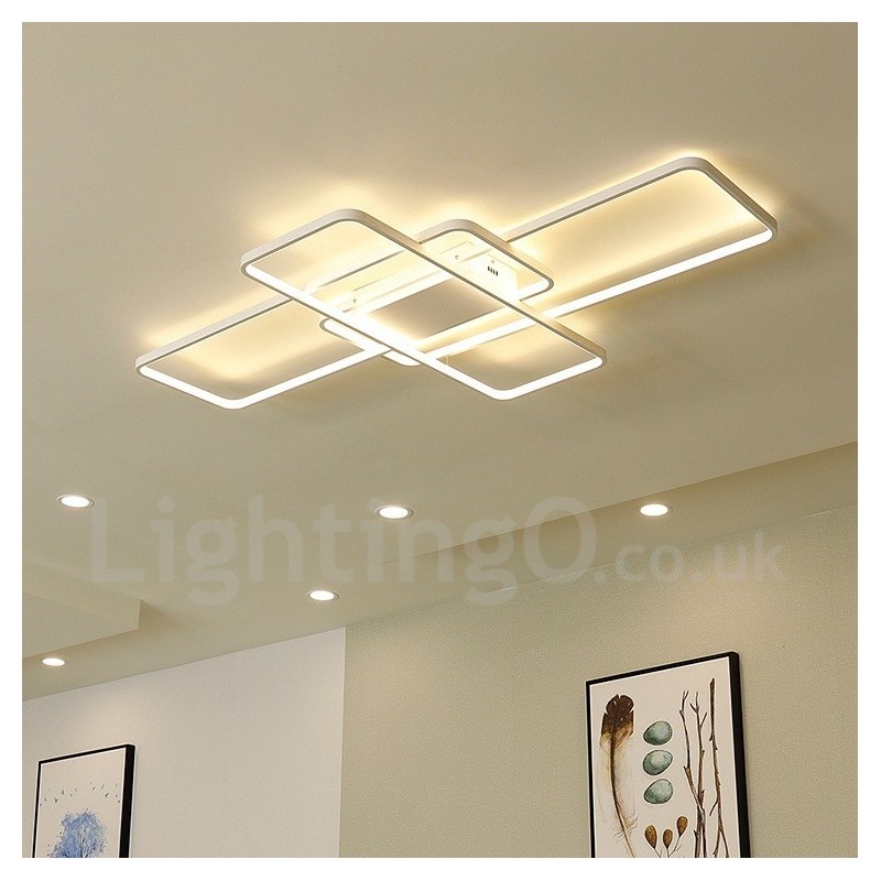 Plafonnier moderne et contemporain en aluminium avec variateur d'intensité pour salon, chambre à coucher, peut également être utilisé comme applique murale.