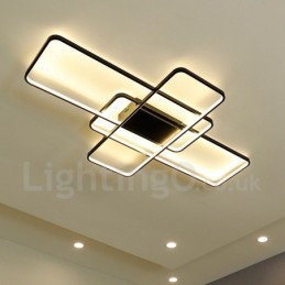 Plafonnier moderne et contemporain en aluminium avec variateur d'intensité pour salon, chambre à coucher, peut également être utilisé comme applique murale.