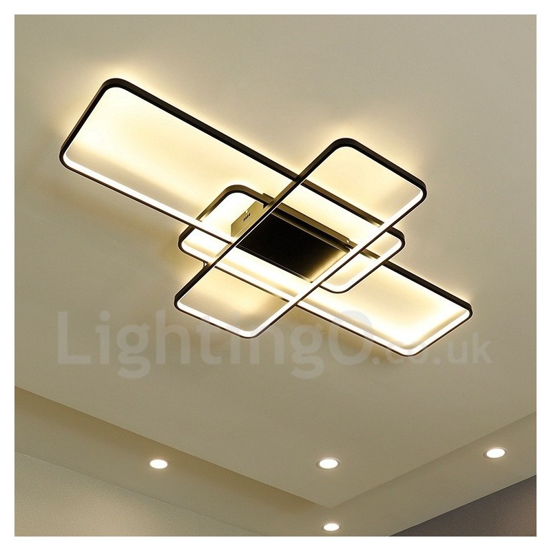 Plafonnier moderne et contemporain en aluminium avec variateur d'intensité pour salon, chambre à coucher, peut également être utilisé comme applique murale.