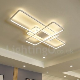 Plafonnier moderne et contemporain en aluminium avec variateur d'intensité pour salon, chambre à coucher, peut également être utilisé comme applique murale.