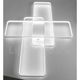 Plafonnier moderne et contemporain en aluminium avec variateur d'intensité pour salon, chambre à coucher, peut également être utilisé comme applique murale.