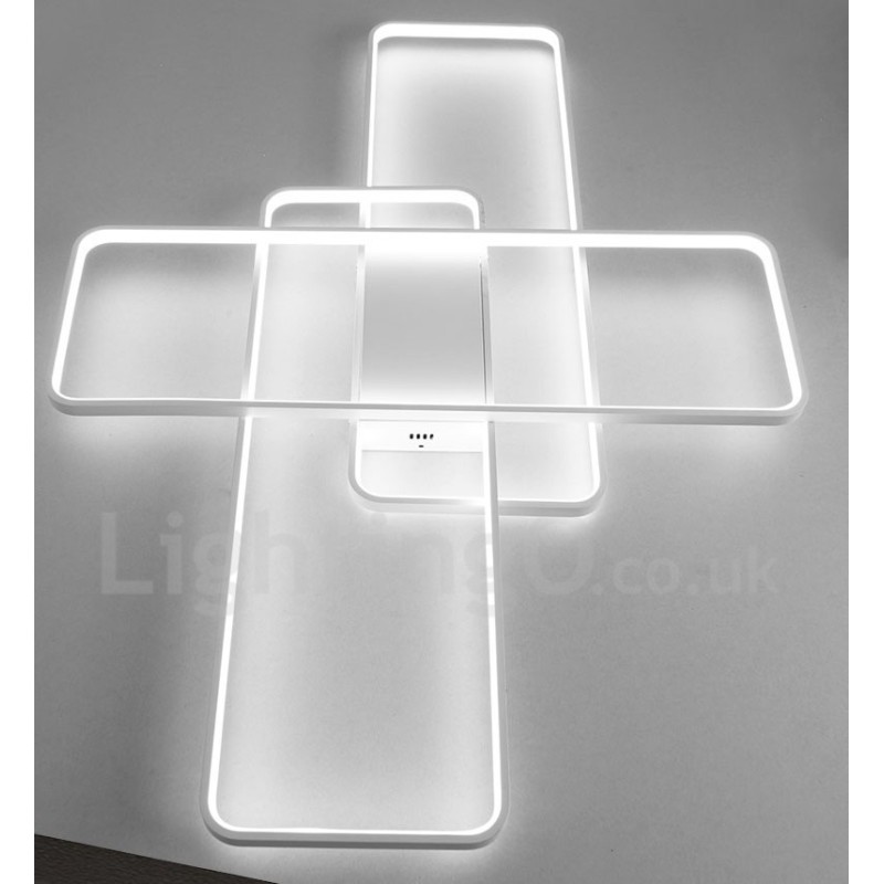 Plafonnier moderne et contemporain en aluminium avec variateur d'intensité pour salon, chambre à coucher, peut également être utilisé comme applique murale.