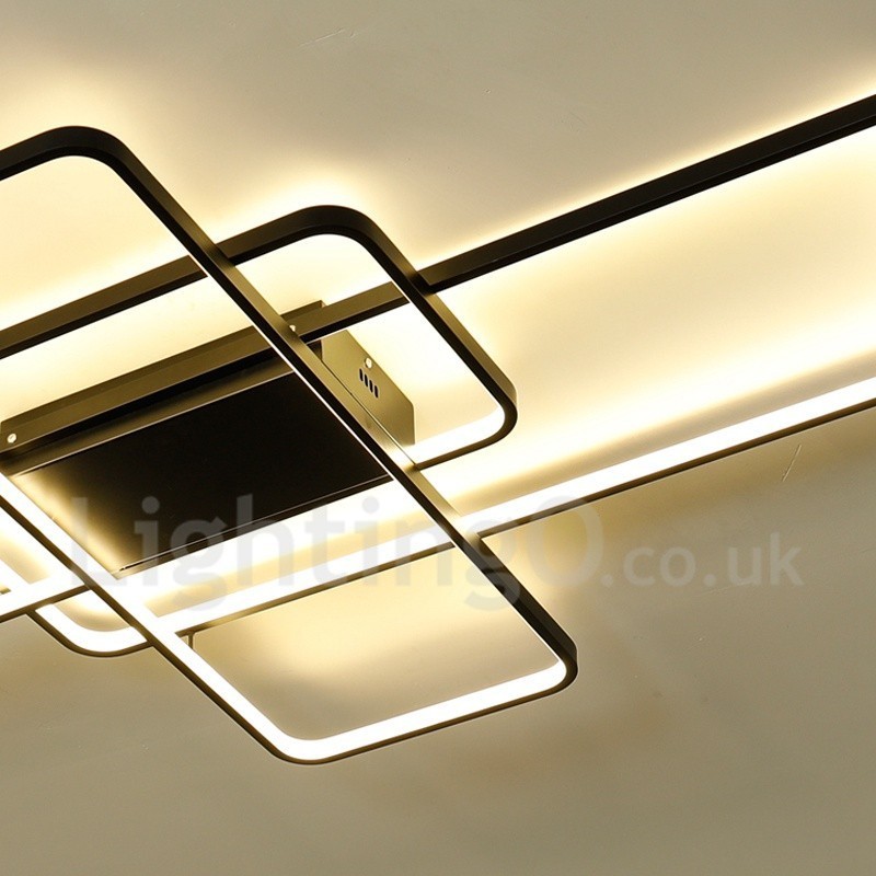 Plafonnier moderne et contemporain en aluminium avec variateur d'intensité pour salon, chambre à coucher, peut également être utilisé comme applique murale.