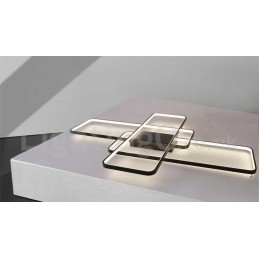 Plafonnier moderne et contemporain en aluminium avec variateur d'intensité pour salon, chambre à coucher, peut également être utilisé comme applique murale.