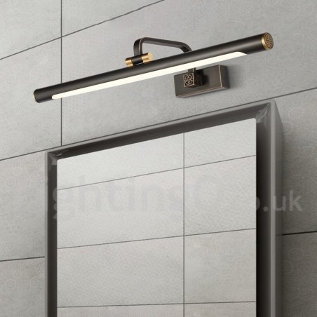 Lampe de salle de bain IPMirror, applique murale en laiton pur avec abat-jour en acrylique, éclairage de maquillage Lampe de salle de bain IPMirror, applique murale en laiton pur avec abat-jour en acrylique, éclairage de maquillage