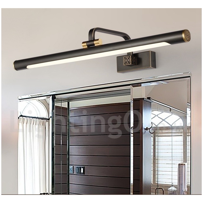 Lampe de salle de bain IPMirror, applique murale en laiton pur avec abat-jour en acrylique, éclairage de maquillage