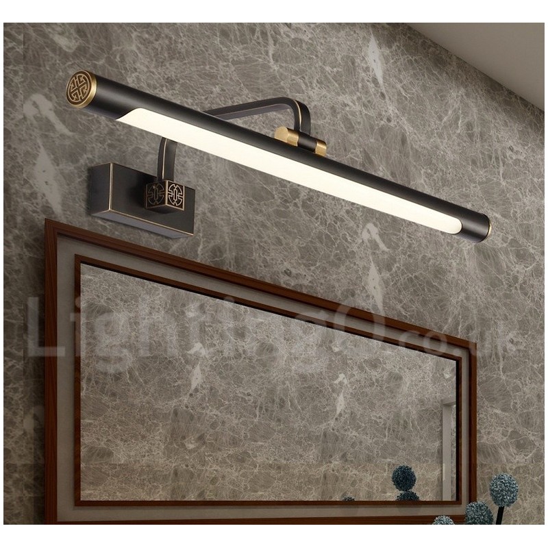 Lampe de salle de bain IPMirror, applique murale en laiton pur avec abat-jour en acrylique, éclairage de maquillage
