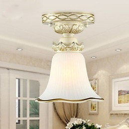 Lampe dôme en verre et résine de type européen, douce et absorbante