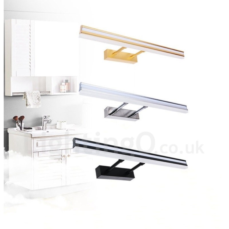Lampe de miroir IP44 pour salle de bain, éclairage vers le haut et vers le bas, applique murale avec abat-jour en acrylique, éclairage de maquillage