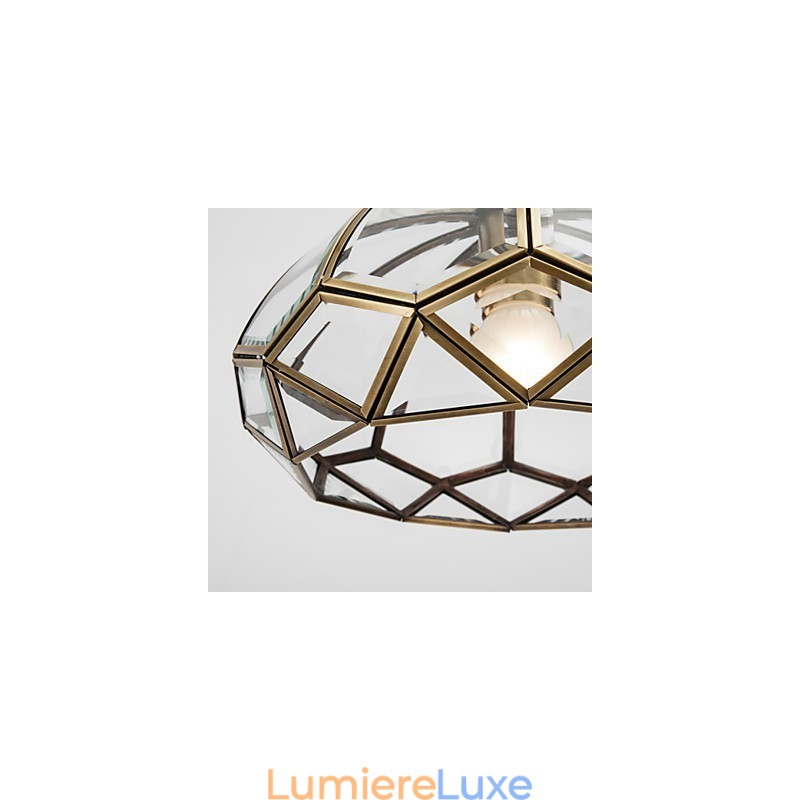 Plafonnier décoratif contemporain moderne en cuivre