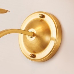 Applique murale luxueuse en laiton pur, style rustique rétro vintage, 1 lumière, avec abat-jour en tissu, idéale pour une chambre d'hôtel, une salle d'exposition, un salon ou une salle à manger.