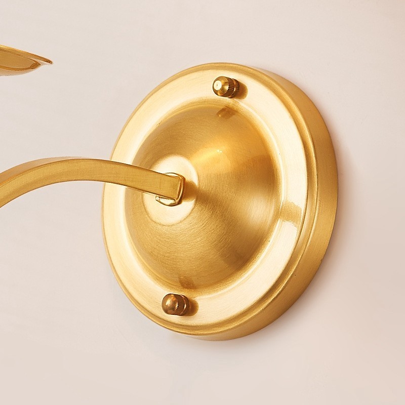 Applique murale luxueuse en laiton pur, style rustique rétro vintage, 1 lumière, avec abat-jour en tissu, idéale pour une chambre d'hôtel, une salle d'exposition, un salon ou une salle à manger.