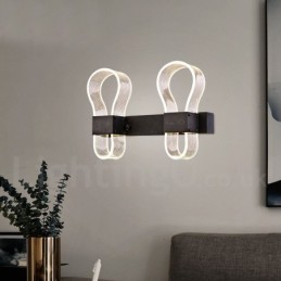 Applique murale moderne avec abat-jour en acrylique pour chambre, couloir ou allée