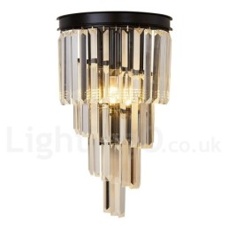 Applique murale moderne de luxe en cristal K9 avec abat-jour en cristal