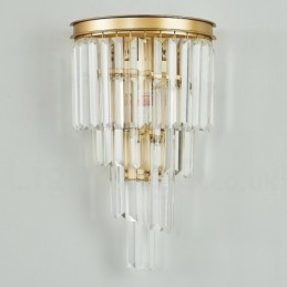 Applique murale moderne de luxe en cristal K9 avec abat-jour en cristal