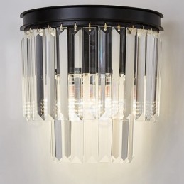 Applique murale moderne de luxe en cristal K9 avec abat-jour en cristal