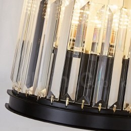 Applique murale moderne de luxe en cristal K9 avec abat-jour en cristal