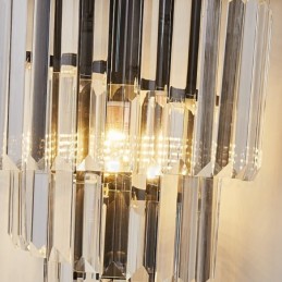 Applique murale moderne de luxe en cristal K9 avec abat-jour en cristal