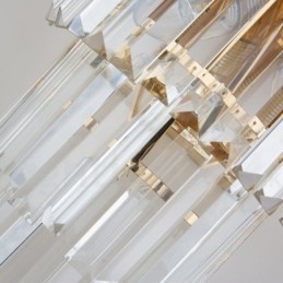 Applique murale de luxe postmoderne en cristal K9 assortie dorée avec abat-jour en cristal