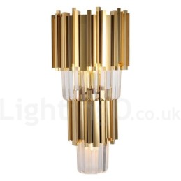 Applique murale moderne de luxe en cristal K9 avec abat-jour en cristal