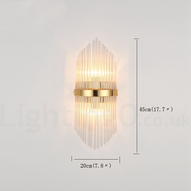 Applique murale moderne de luxe en cristal K9 avec abat-jour en cristal