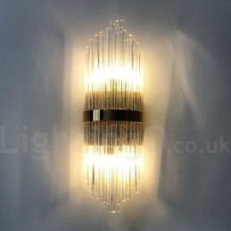 Applique murale moderne de luxe en cristal K9 avec abat-jour en cristal