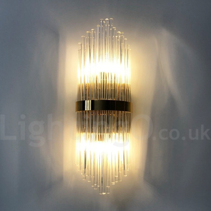 Applique murale moderne de luxe en cristal K9 avec abat-jour en cristal