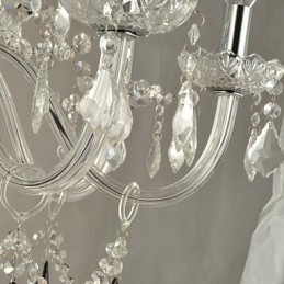 Lustre en verre cristal contemporain moderne