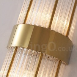 Applique murale moderne de luxe en cristal K9 avec abat-jour en cristal