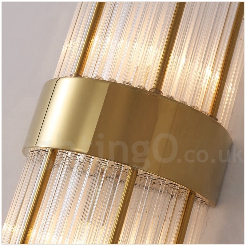 Applique murale moderne de luxe en cristal K9 avec abat-jour en cristal