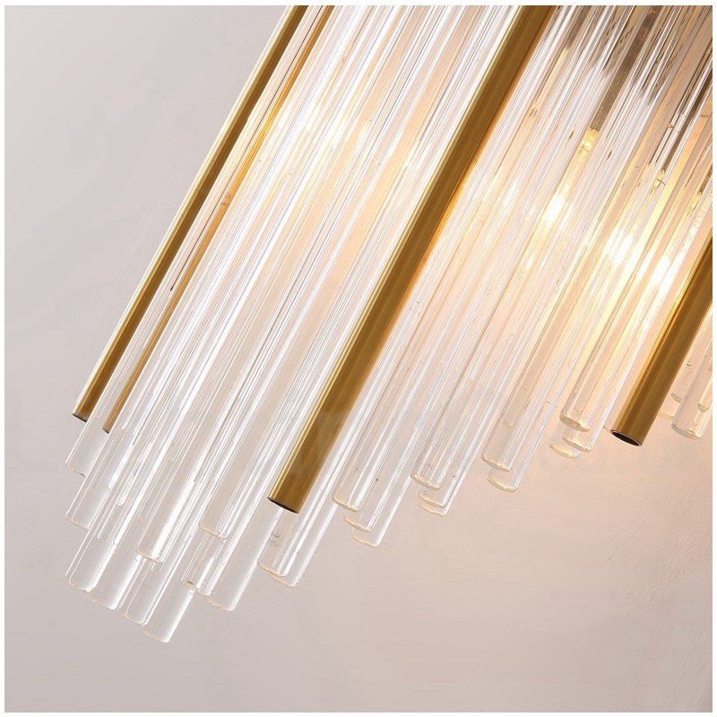 Applique murale moderne de luxe en cristal K9 avec abat-jour en cristal