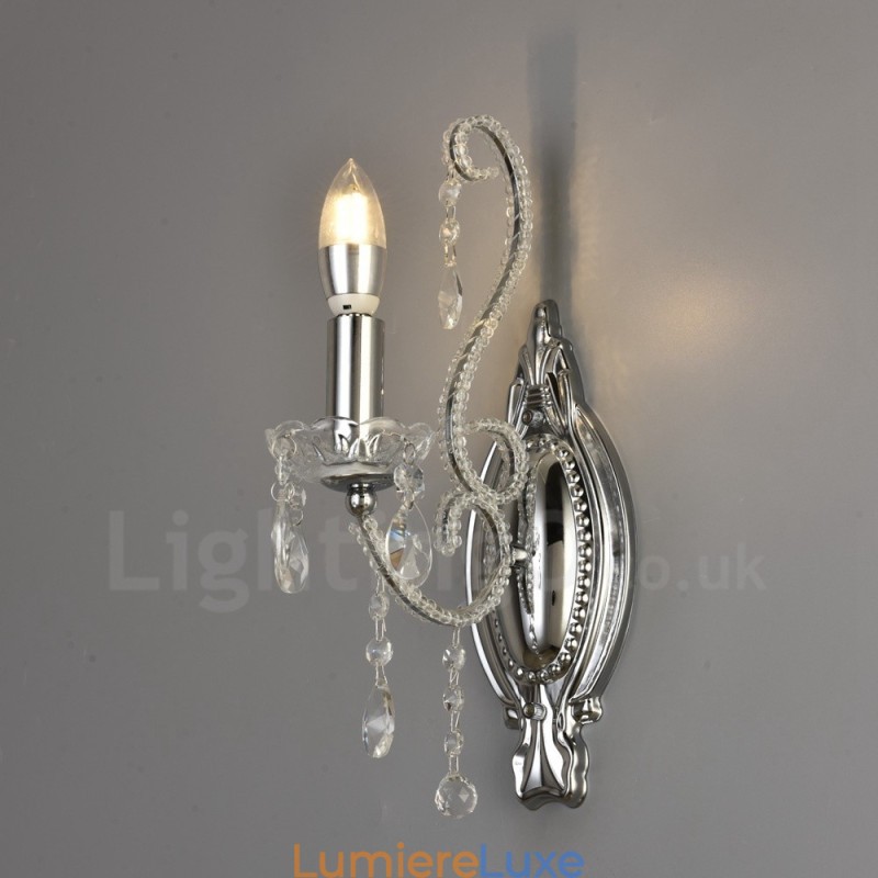 Applique murale en cristal de style américain, 1 lumière, dorée et noire, pour salon, salle à manger, magasin de vêtements, café, hôtel