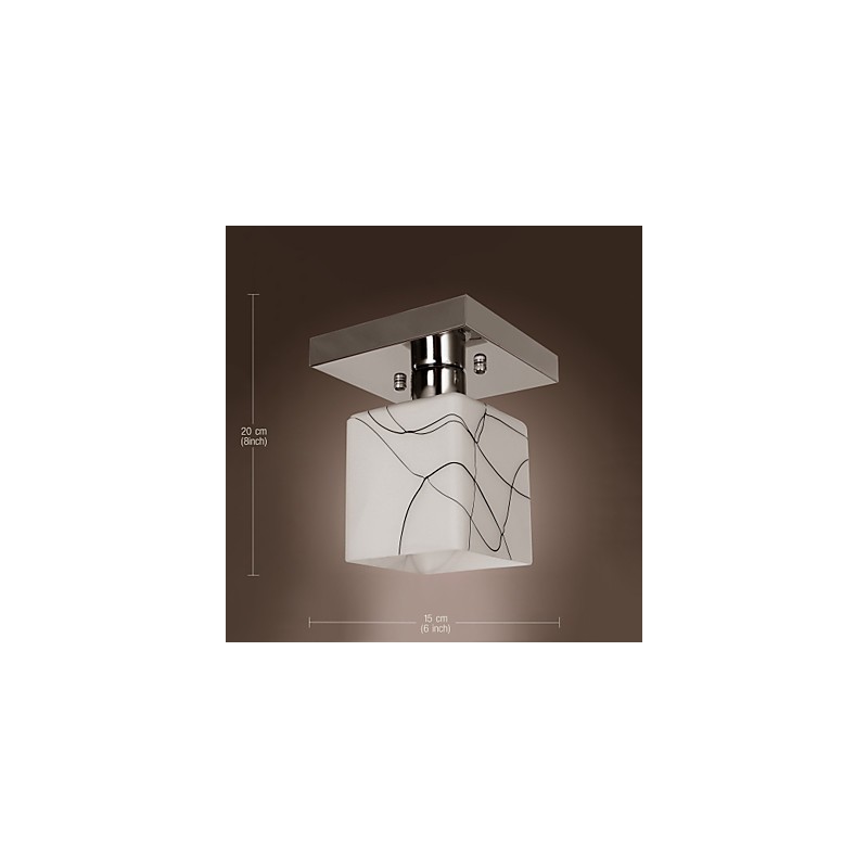 Plafonnier en métal galvanisé de style mini contemporain moderne