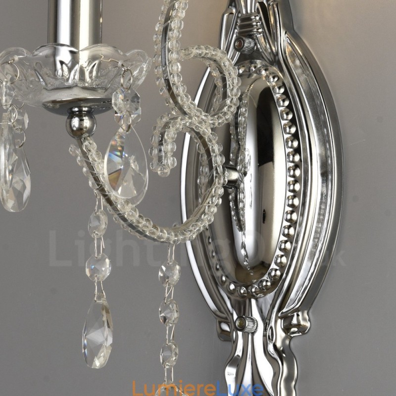 Applique murale en cristal de style américain, 1 lumière, dorée et noire, pour salon, salle à manger, magasin de vêtements, café, hôtel