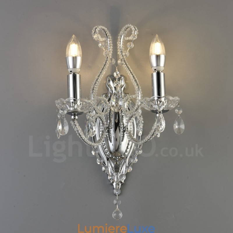 Applique murale en cristal de style américain à 2 lumières, dorée et noire, pour salon, salle à manger, magasin de vêtements, café, hôtel