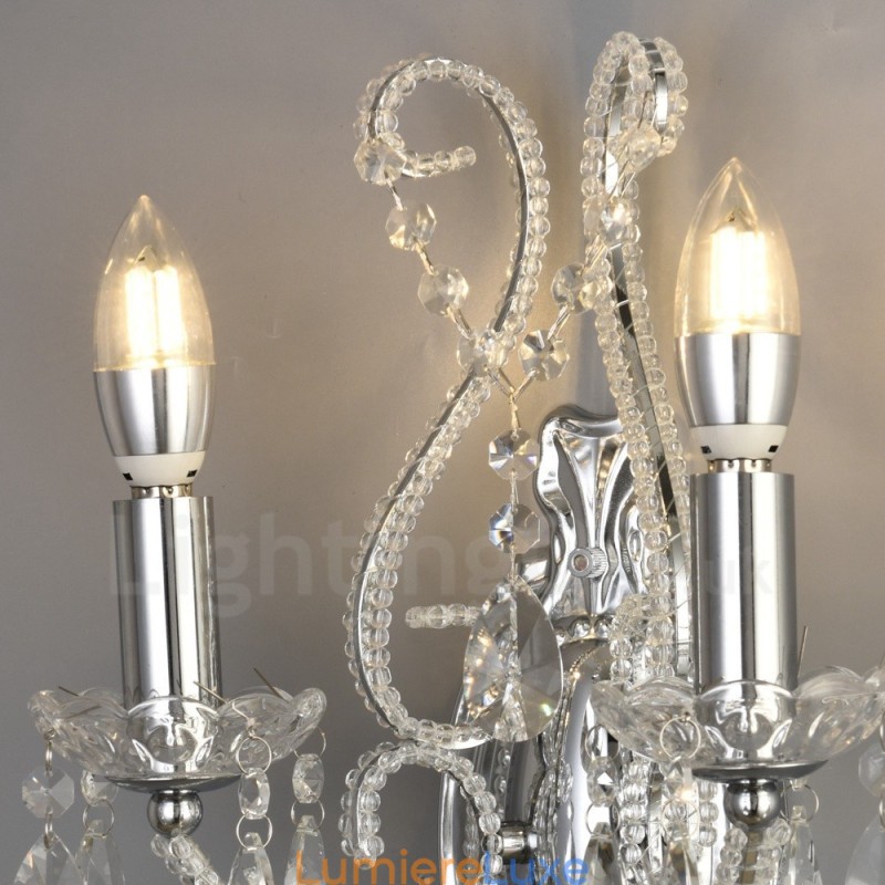 Applique murale en cristal de style américain à 2 lumières, dorée et noire, pour salon, salle à manger, magasin de vêtements, café, hôtel