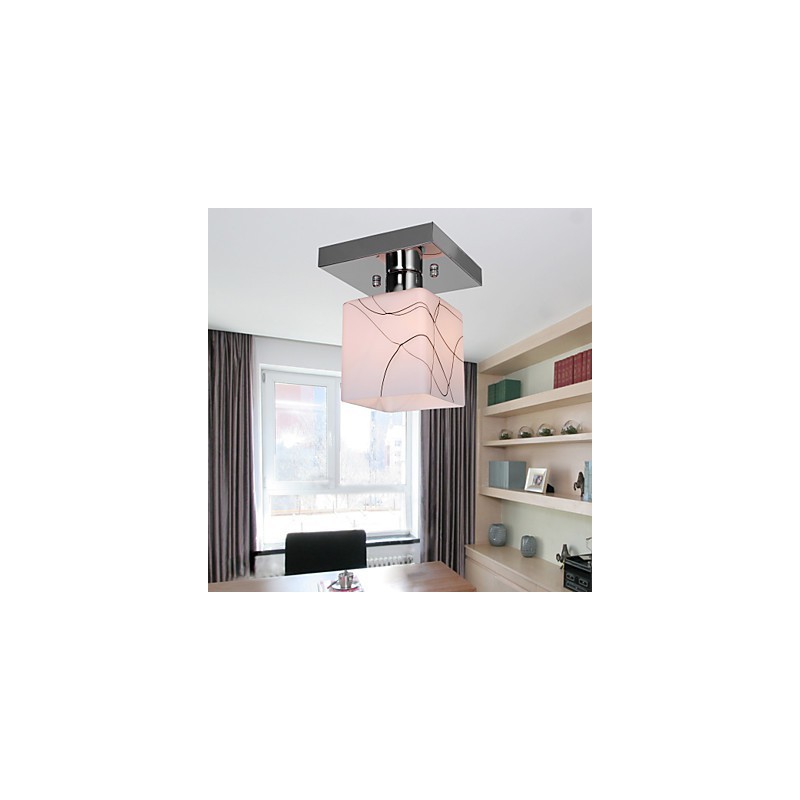 Plafonnier en métal galvanisé de style mini contemporain moderne