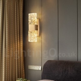 Applique murale moderne en cristal encastrée pour chevet, porche, allée, salon, chambre à coucher, bureau
