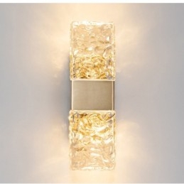 Applique murale moderne en cristal encastrée pour chevet, porche, allée, salon, chambre à coucher, bureau