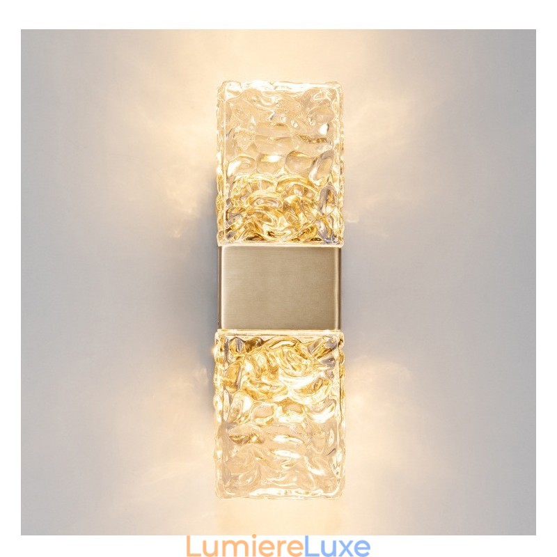 Applique murale moderne en cristal encastrée pour chevet, porche, allée, salon, chambre à coucher, bureau
