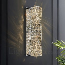 Applique murale moderne en cristal K9 pour chevet, porche, allée, salon, chambre à coucher, bureau
