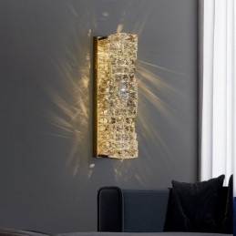 Applique murale moderne en cristal K9 pour chevet, porche, allée, salon, chambre à coucher, bureau