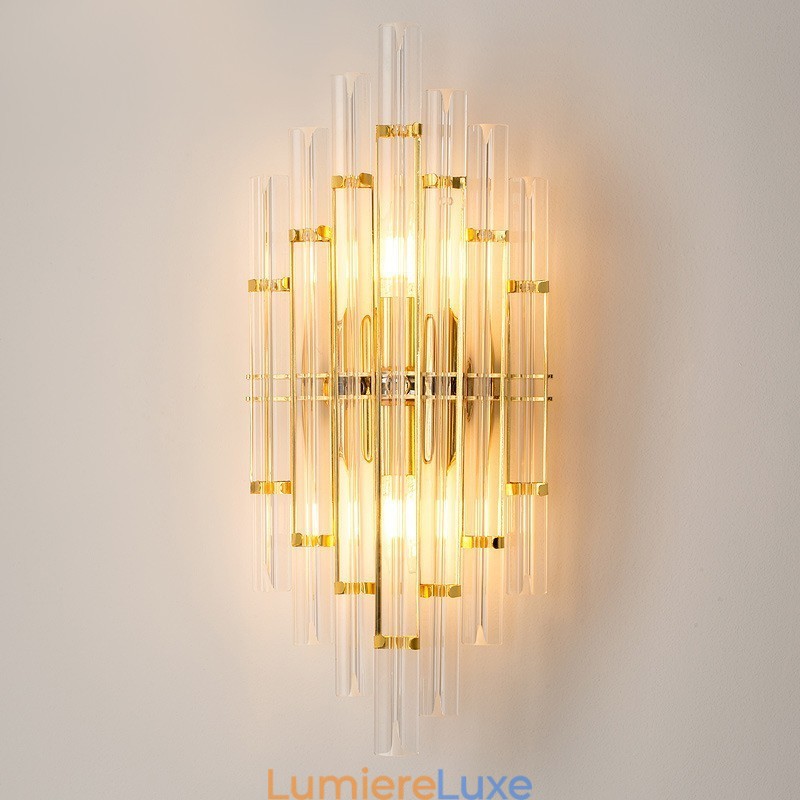 Applique murale en cristal de luxe pour hôtel, style post-moderne, luminaire décoratif pour salon, couloir, entrée, chambre à coucher, chevet