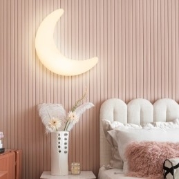 Appliques murales et plafonniers nordiques d'intérieur en forme de lune pour chambre d'enfant, 20 W