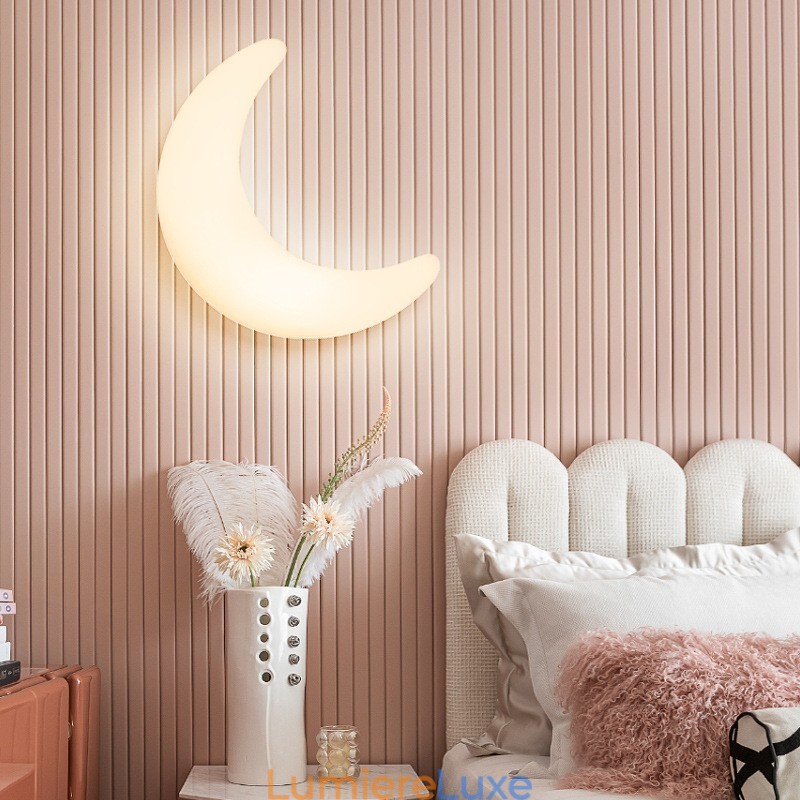 Appliques murales et plafonniers nordiques d'intérieur en forme de lune pour chambre d'enfant, 20 W