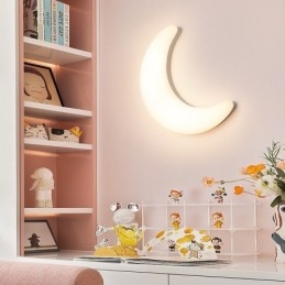 Appliques murales et plafonniers nordiques d'intérieur en forme de lune pour chambre d'enfant, 20 W