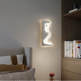 Applique murale d'intérieur pour jolies filles tournées vers la gauche et la droite