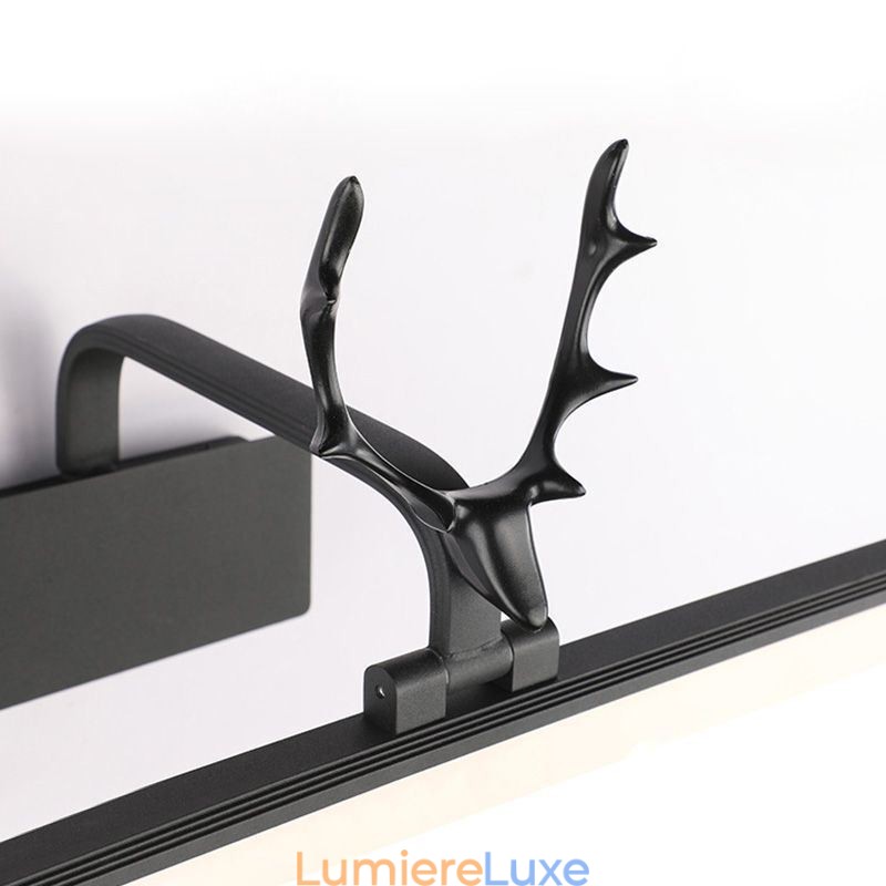 Applique murale en acrylique avec miroir en bois de cerf, luminaire de salle de bain et de maquillage