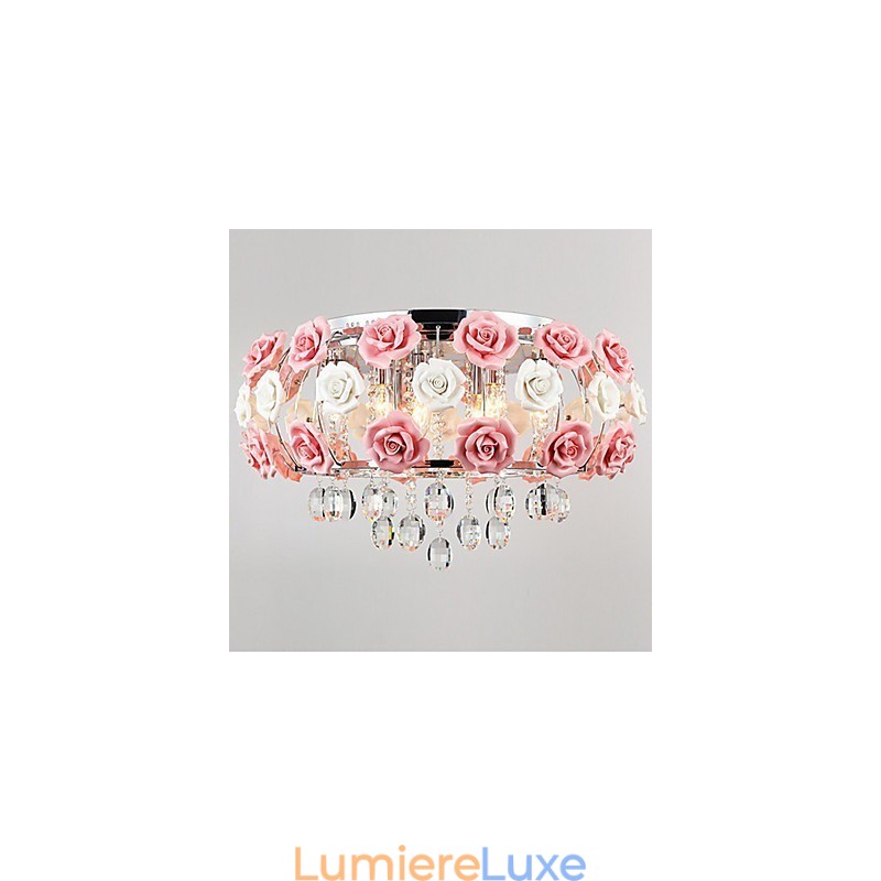 Plafonnier en métal galvanisé Country Crystal
